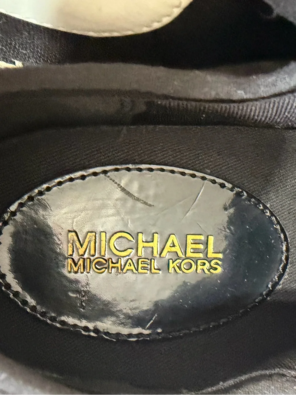 Michael Kors Black Canvas Lace-Up Espadrille Sneakers with Gold Accents